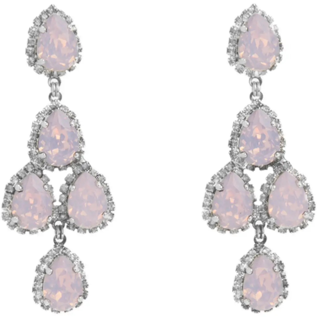 Erickson Beamon Pink Opal Duchess of Fabulous Chandelier Earrings