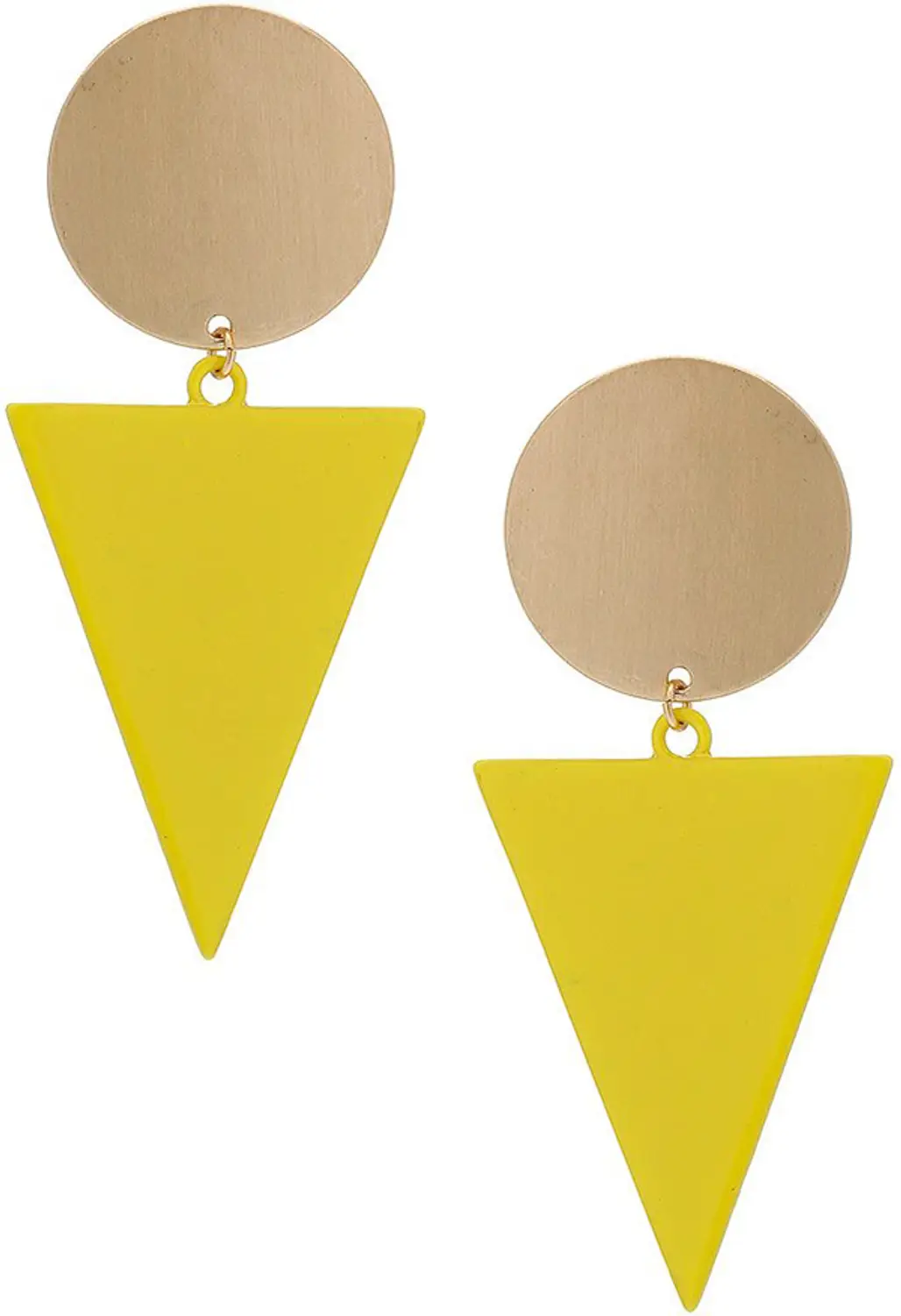 Topshop Circle Triangle Drop Earrings