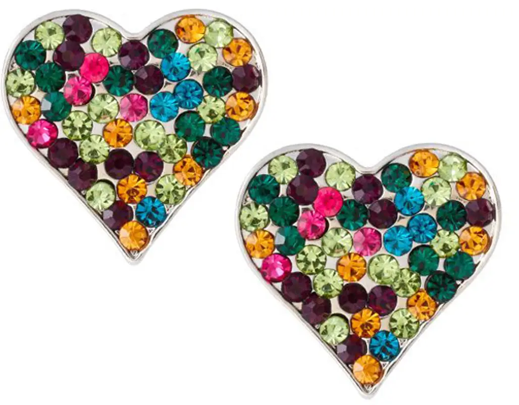 ASOS Multi Heart Stud Technicolor Earrings