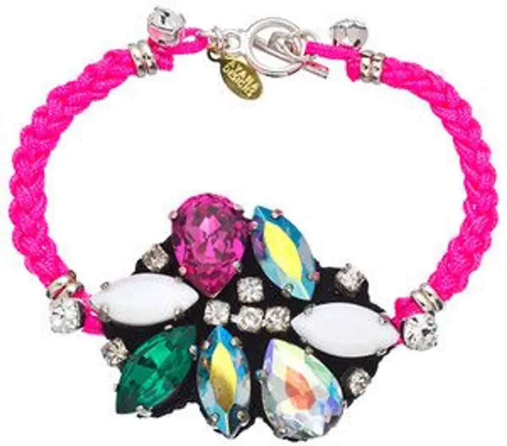 Ayana Designs Crystal and Pink Cord Bracelet