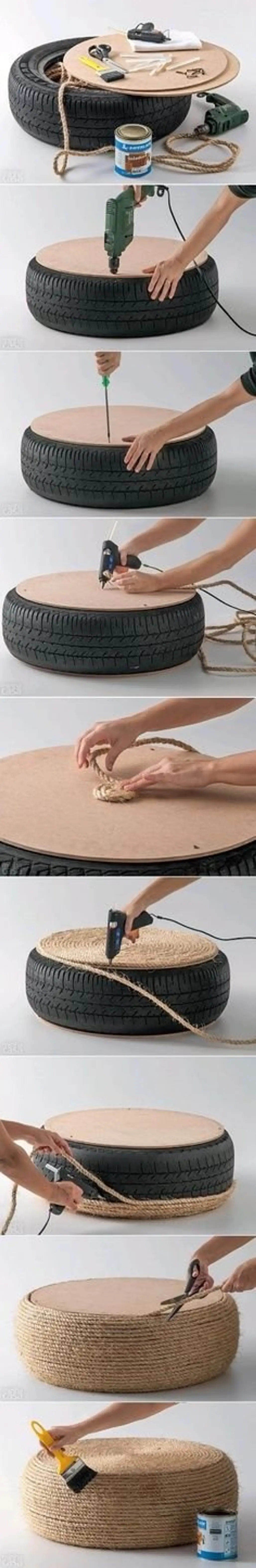 Make a Rope Covered Seat