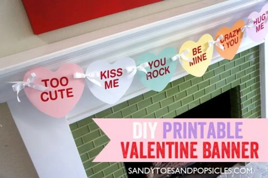 Easy Candy Hearts Banner