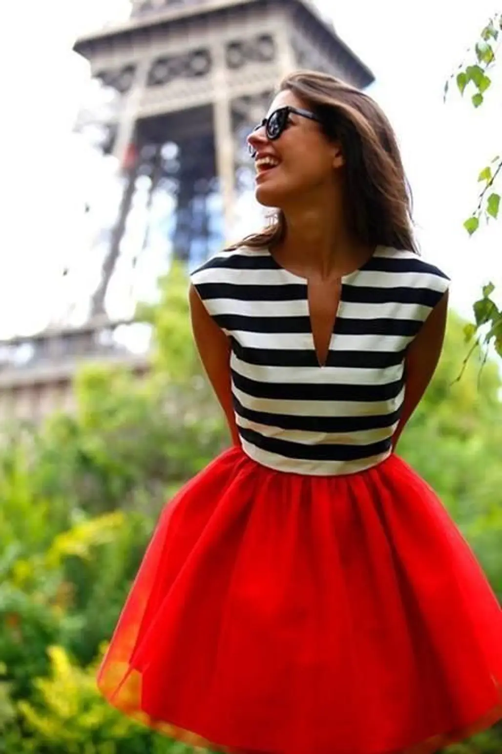 Red Full Skirt