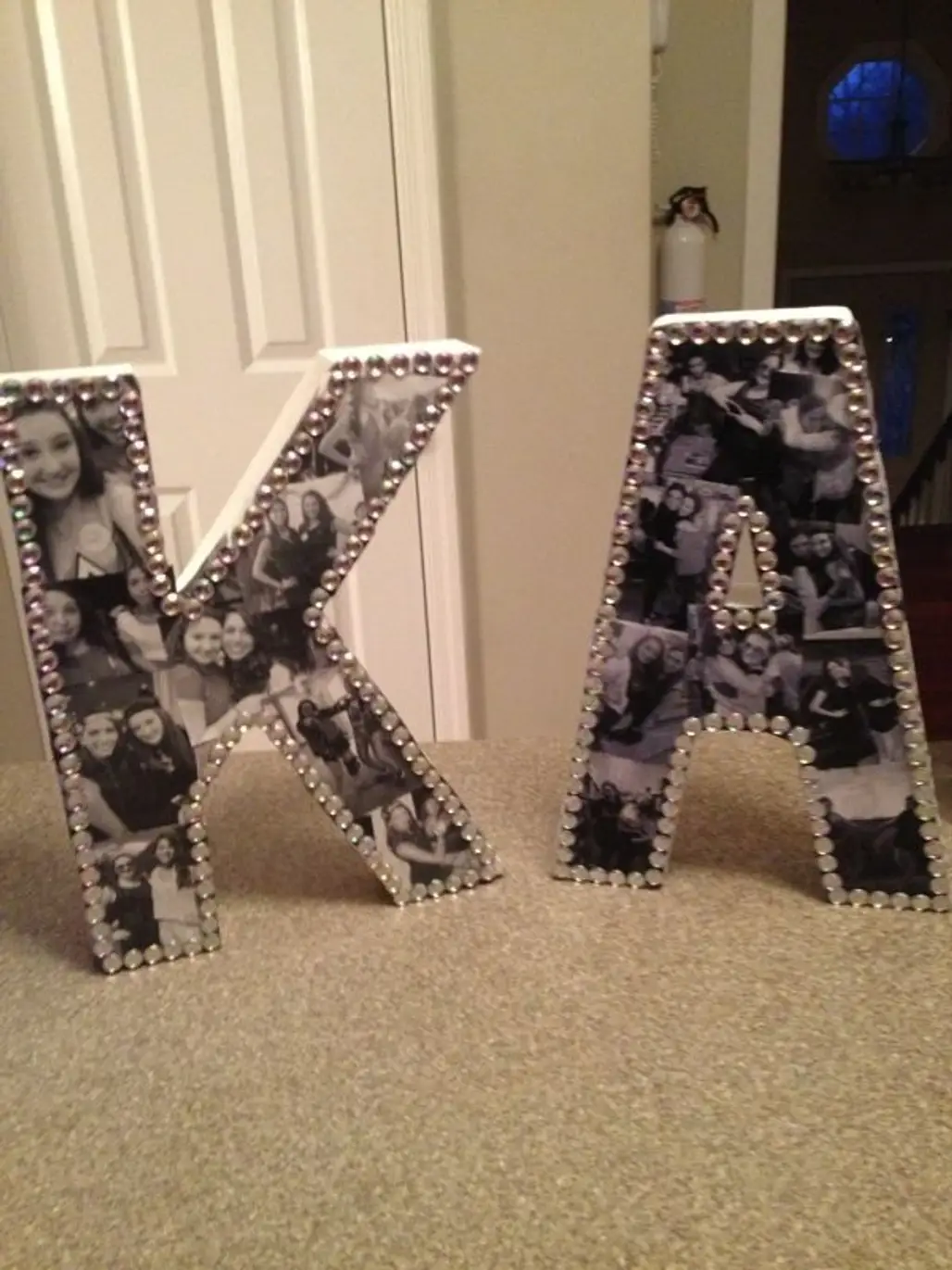 DIY Bejeweled Photo Collage Letters