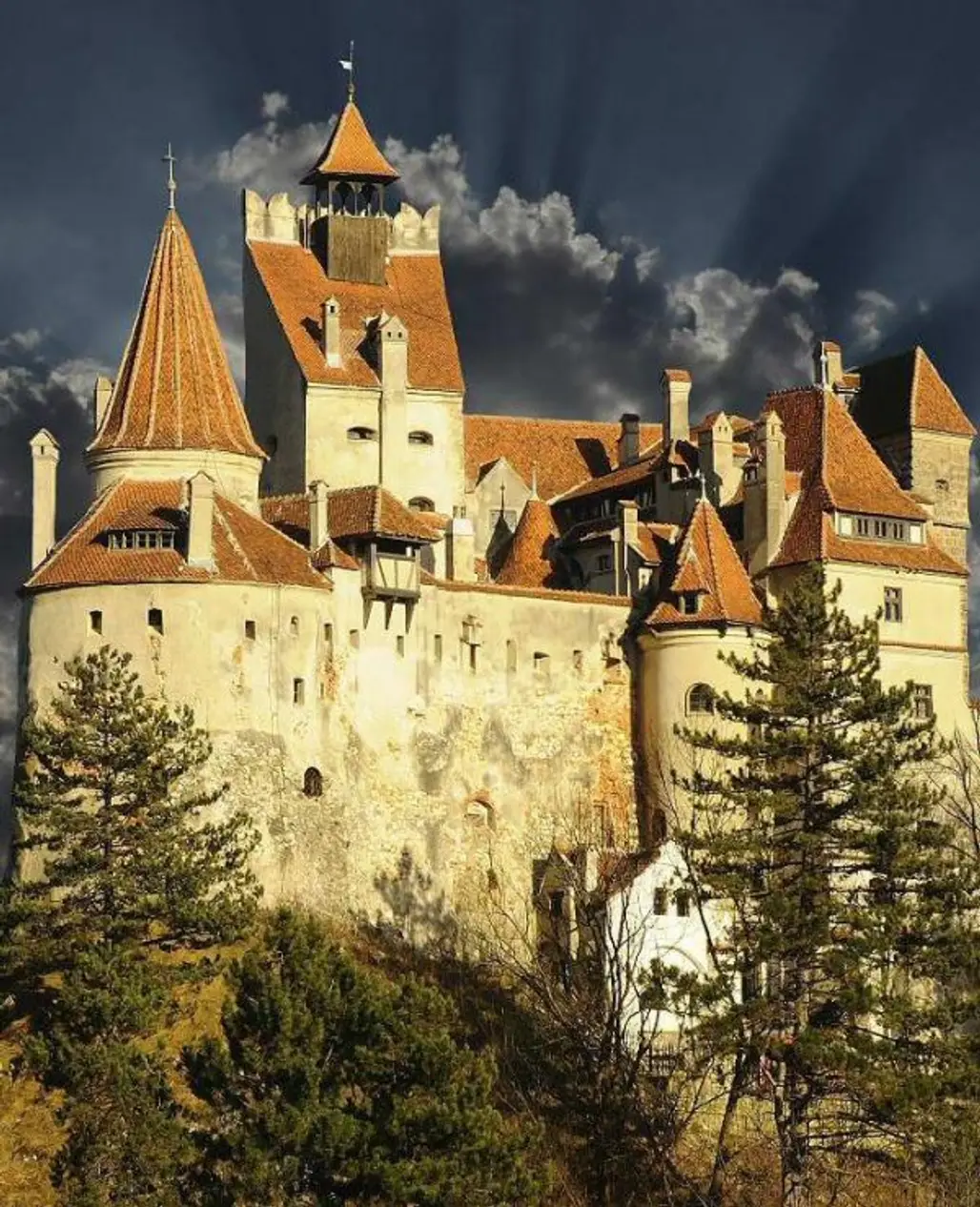 château, castle, house, building, winter,