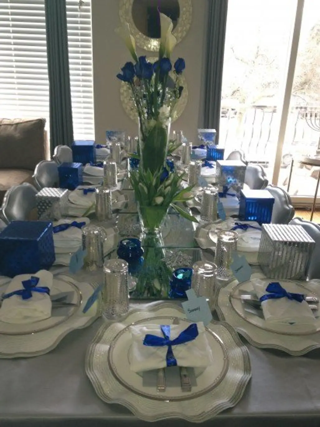centrepiece, blue, flower arranging, flower, floristry,