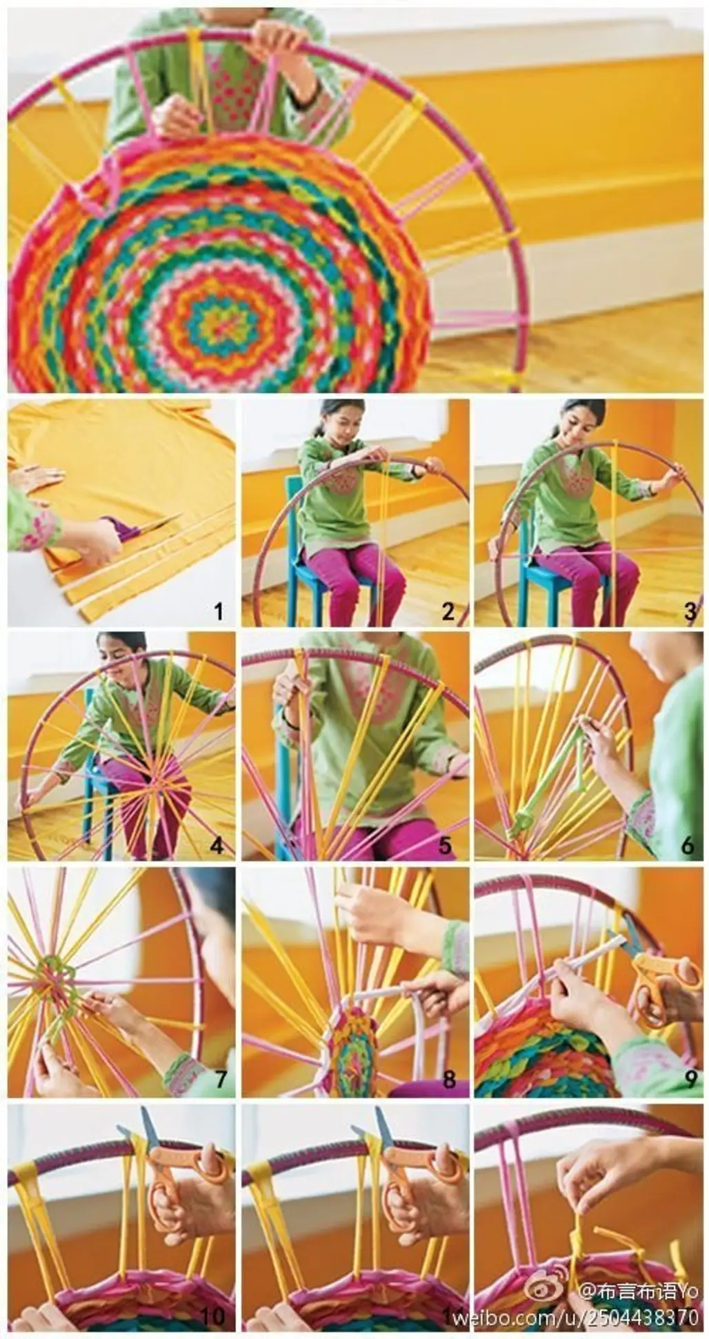 Weaving with a Hula Hoop