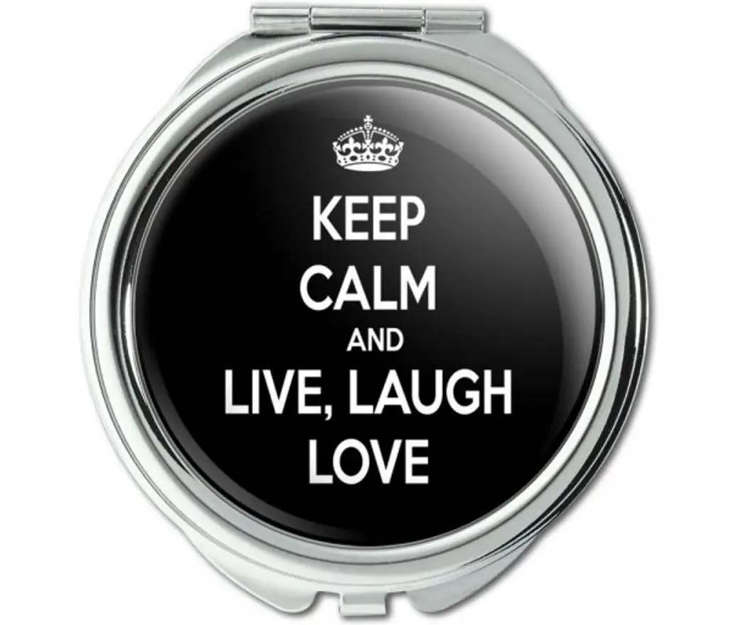 Keep Calm and Live Laugh Love Compact Purse Mirror