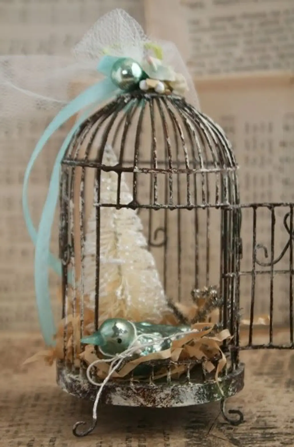 Decorated Bird Cage