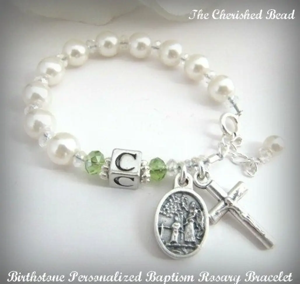 Baby/Toddler Birthstone Personalized Baptism Rosary