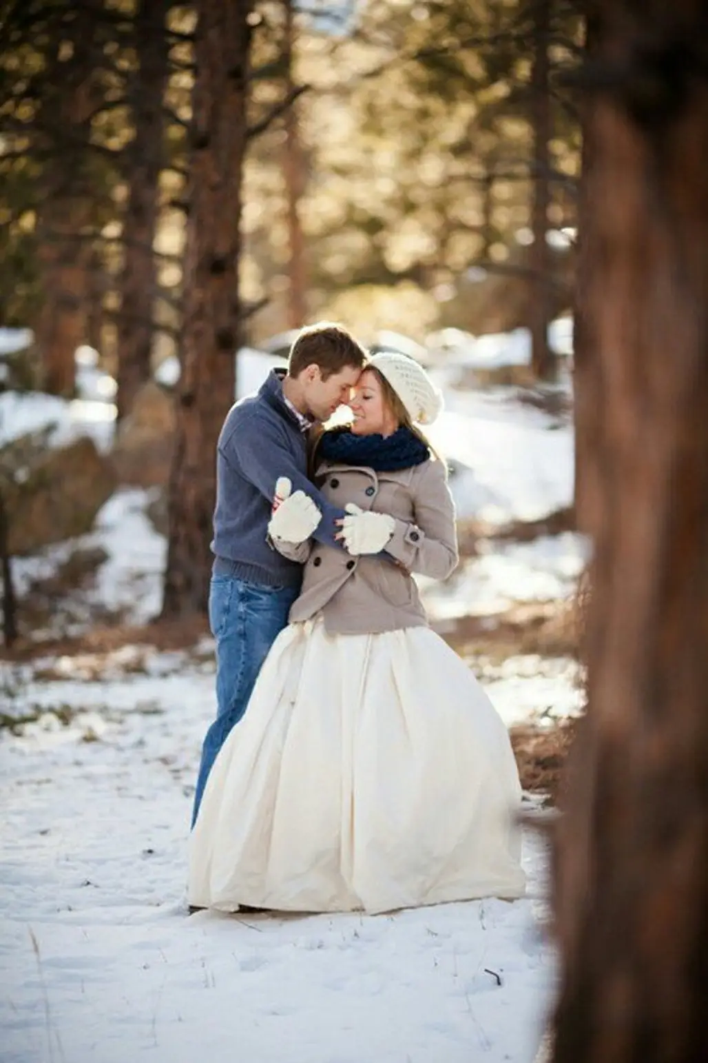 photograph, winter, bride, gown, wedding dress,