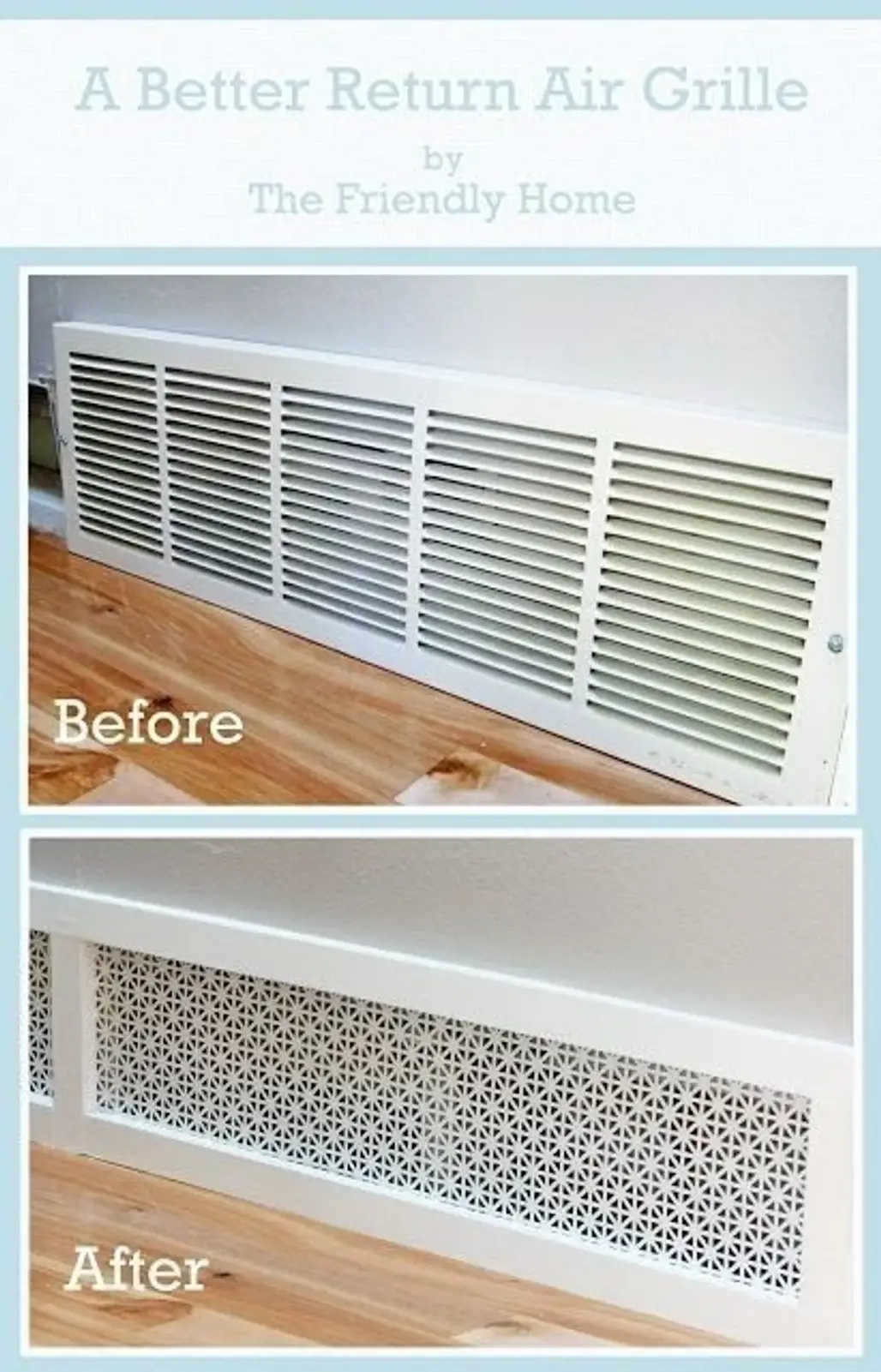Replace Air Vents with Sheet Metal from the Hardware Store