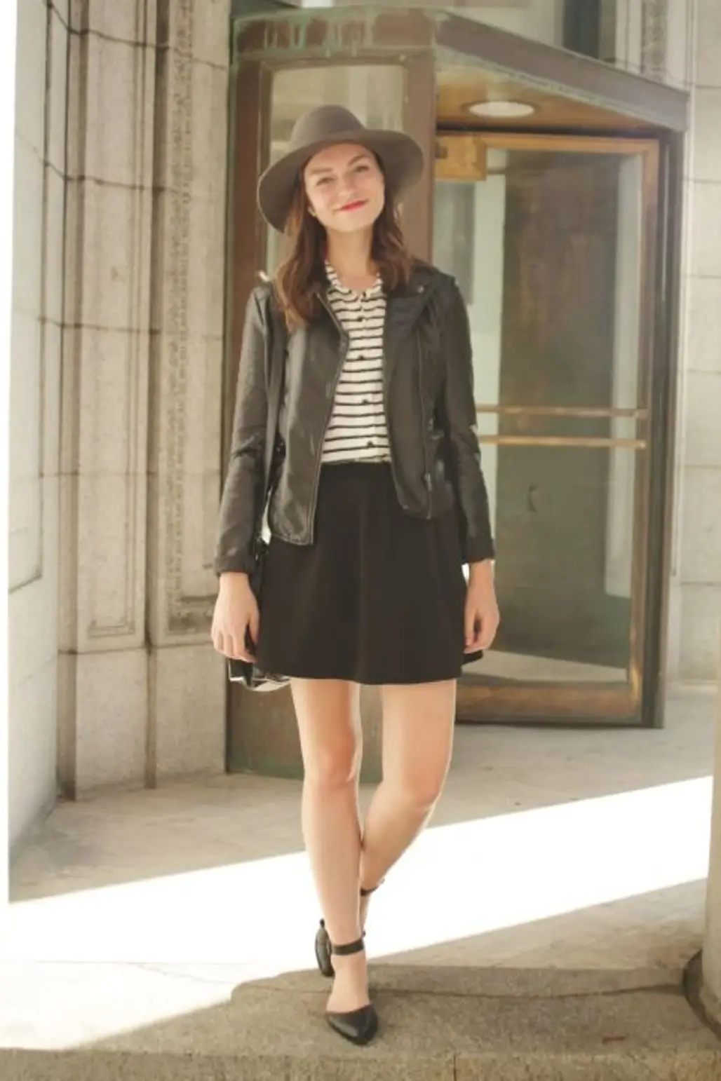 A Short Skirt and Leather Jacket