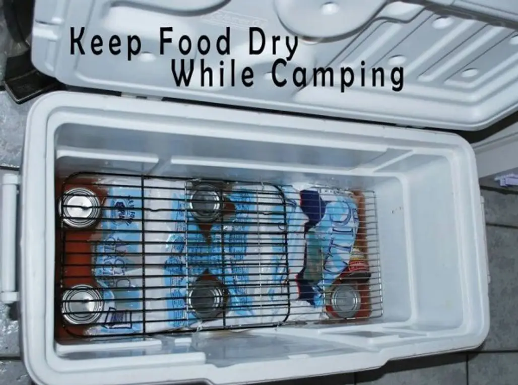 Use Cooling Racks to Keep Food Dry in the Cooler