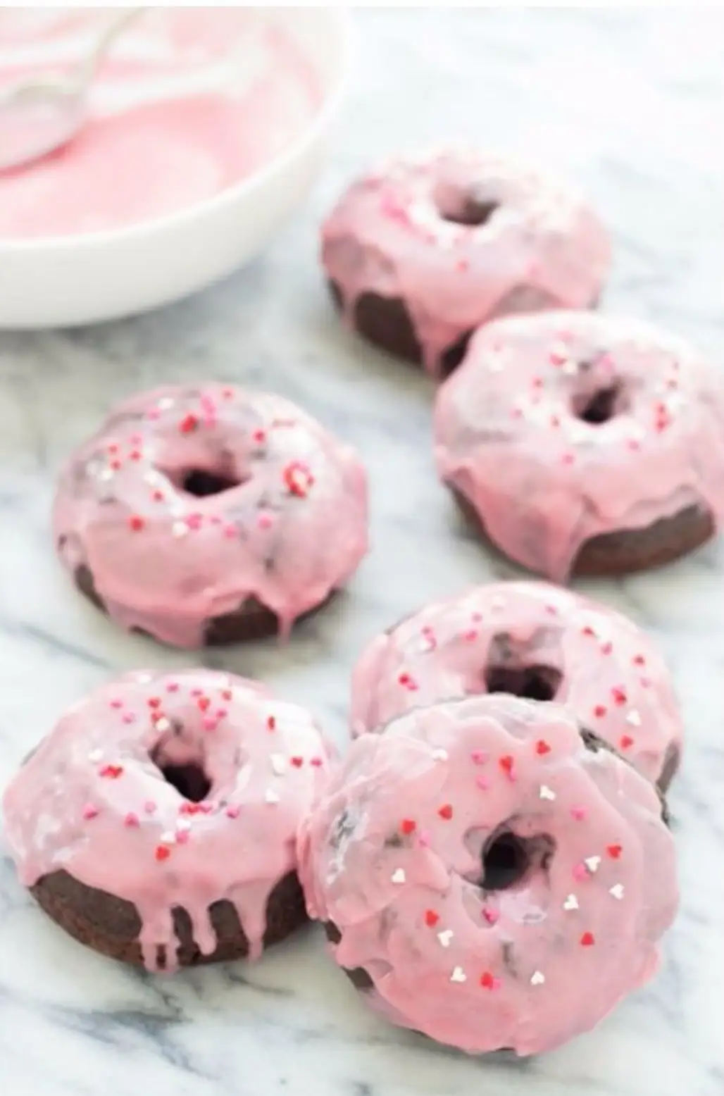 Chocolate Raspberry Donuts with Raspberry Glaze