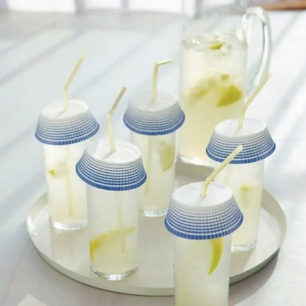 Use Cute Cupcake Wrappers to Keep Bugs out of Your Guests’ Beverages