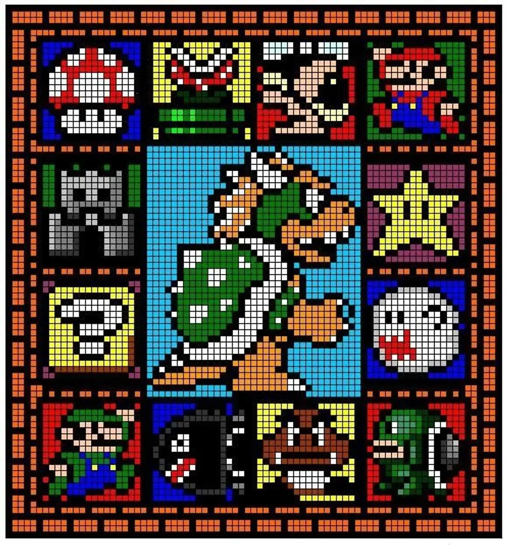 Mario Cross Stitch Pattern