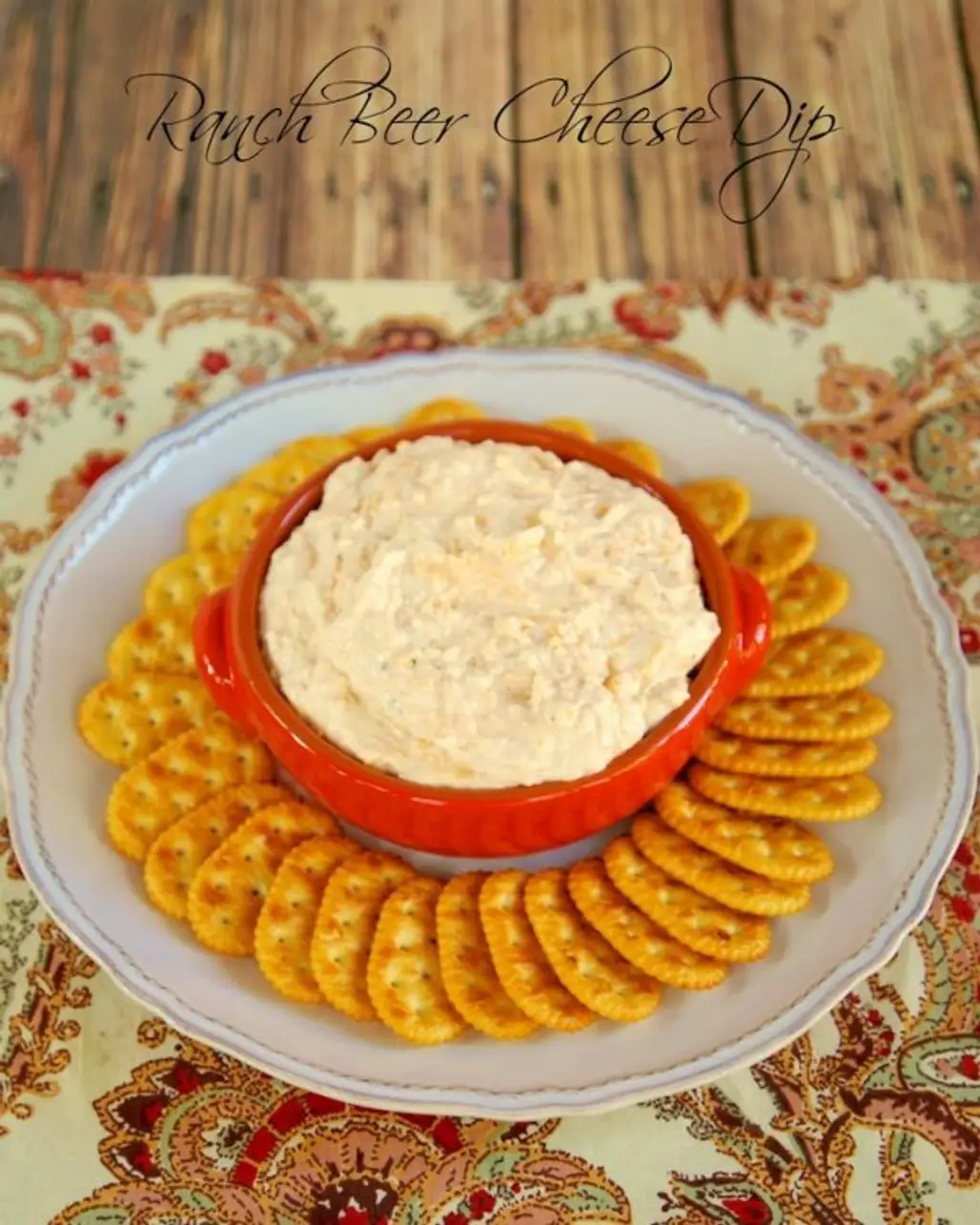 Ranch Beer Cheese Dip with Crackers