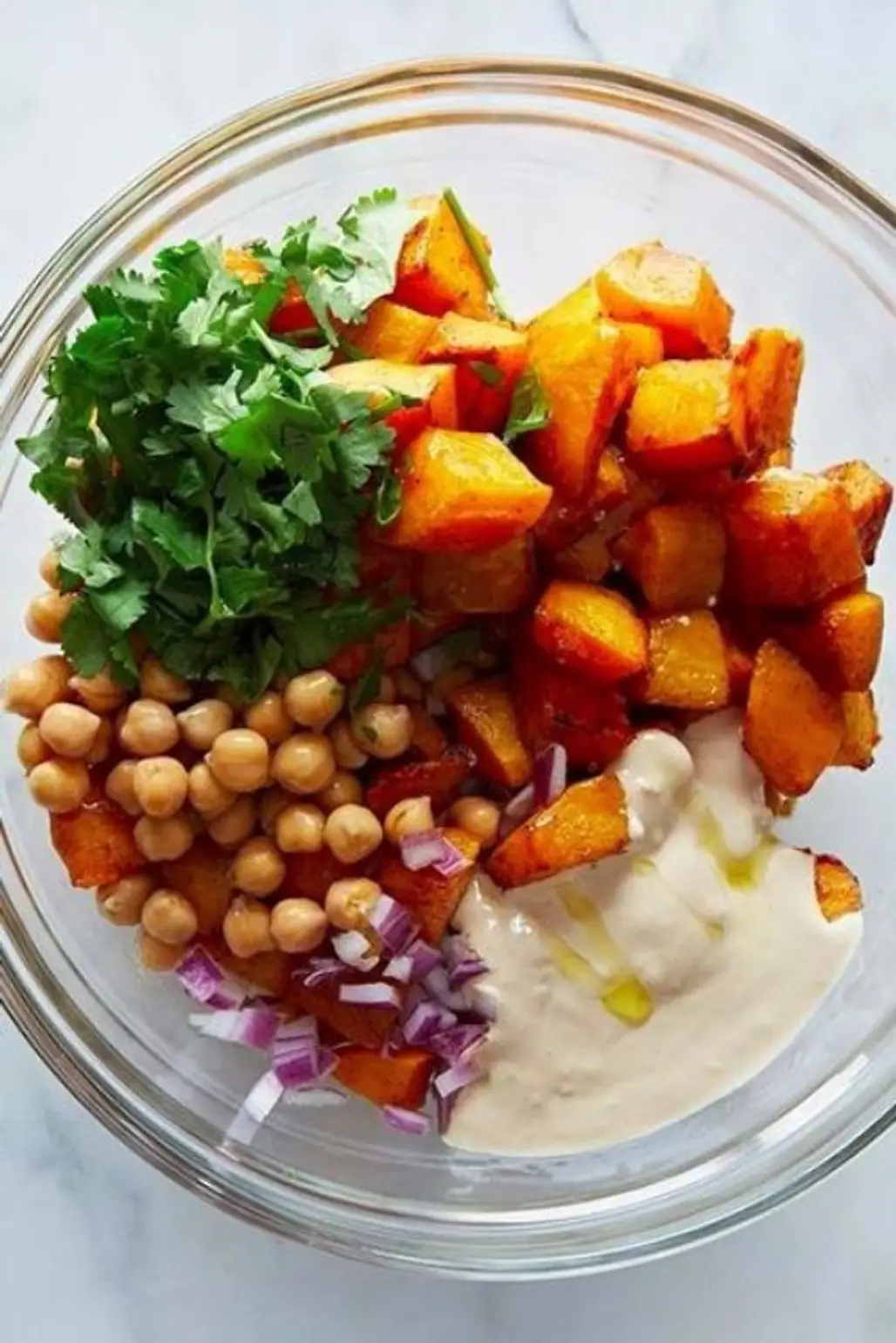 Hearty Salad with Chickpeas and Sweet Potatoes
