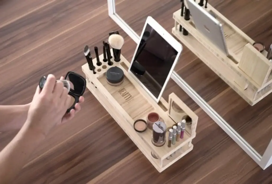 Beauty Station with Docking Station for Phones and Tablets