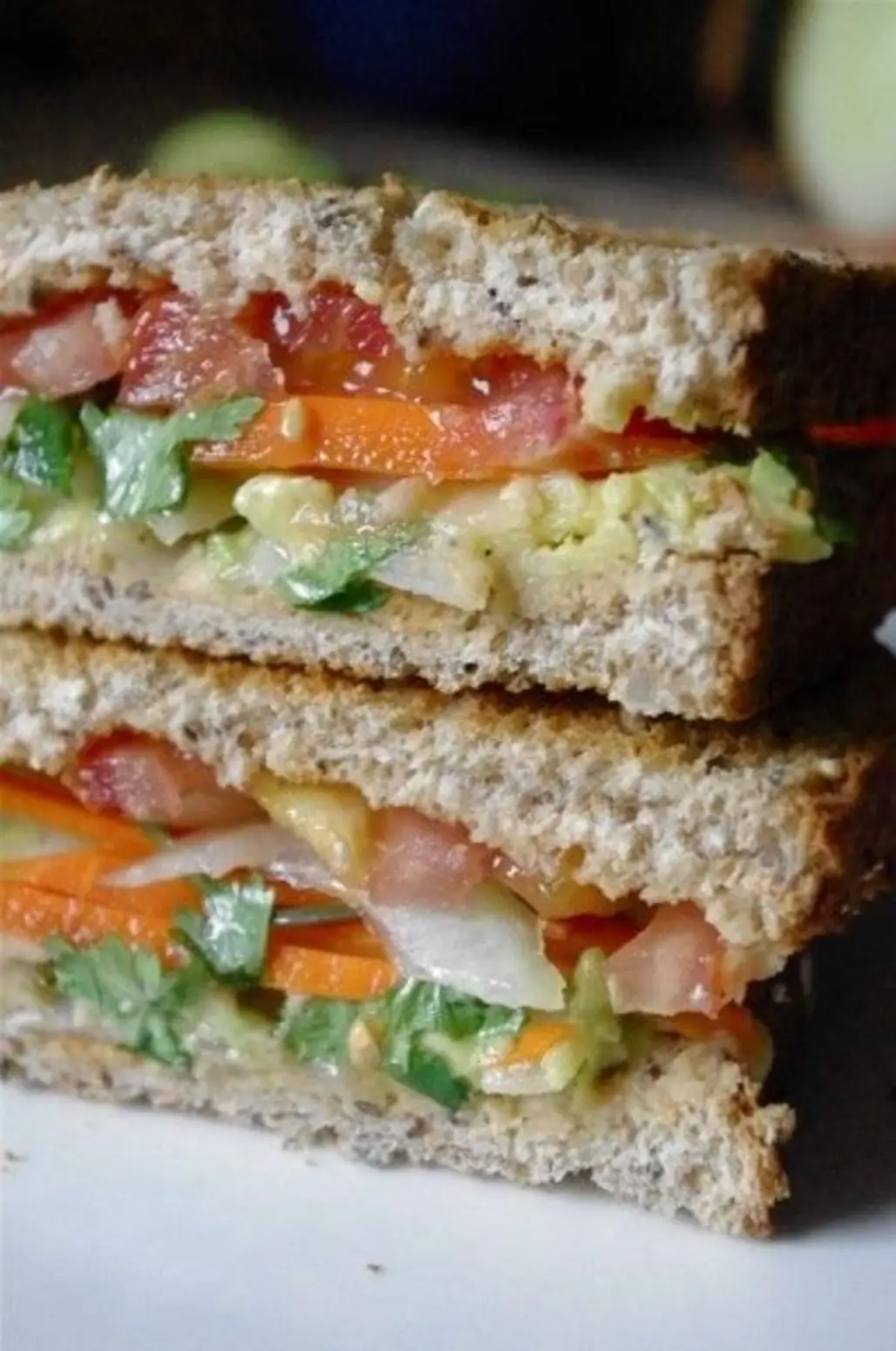 This Avocado & Spiced Hummus Sandwich is Packed with Flavor