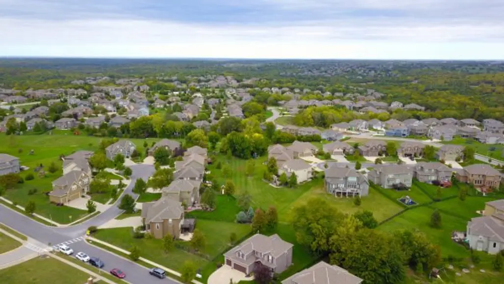 Residential area, Aerial photography, Bird's-eye view, Suburb, Natural landscape,