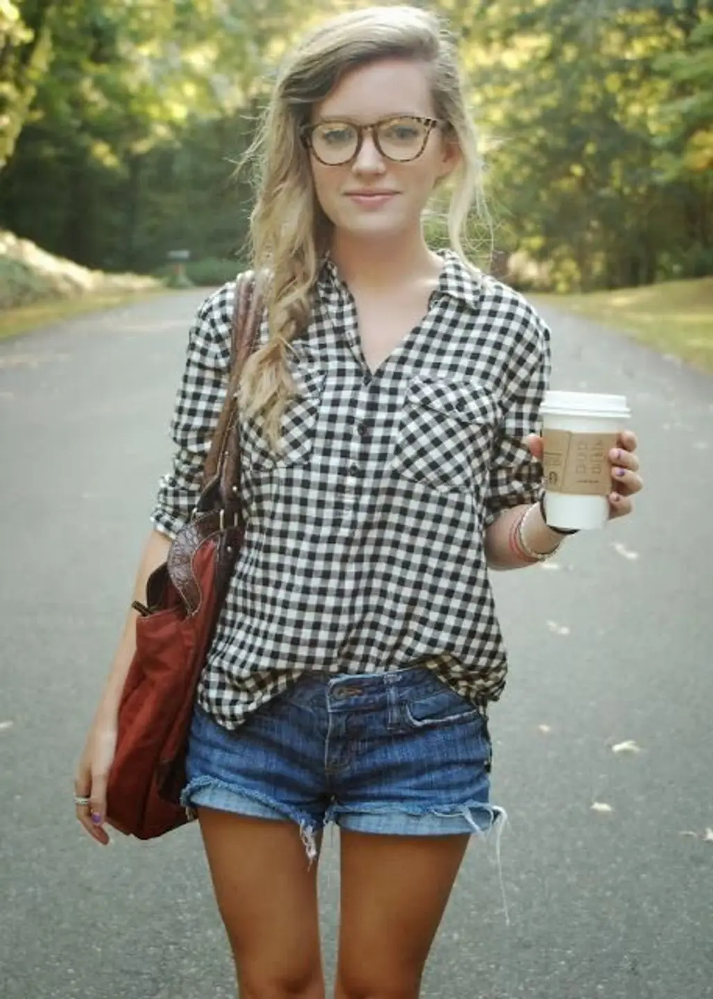 Sexy Plaid Paired with Quirky Frames