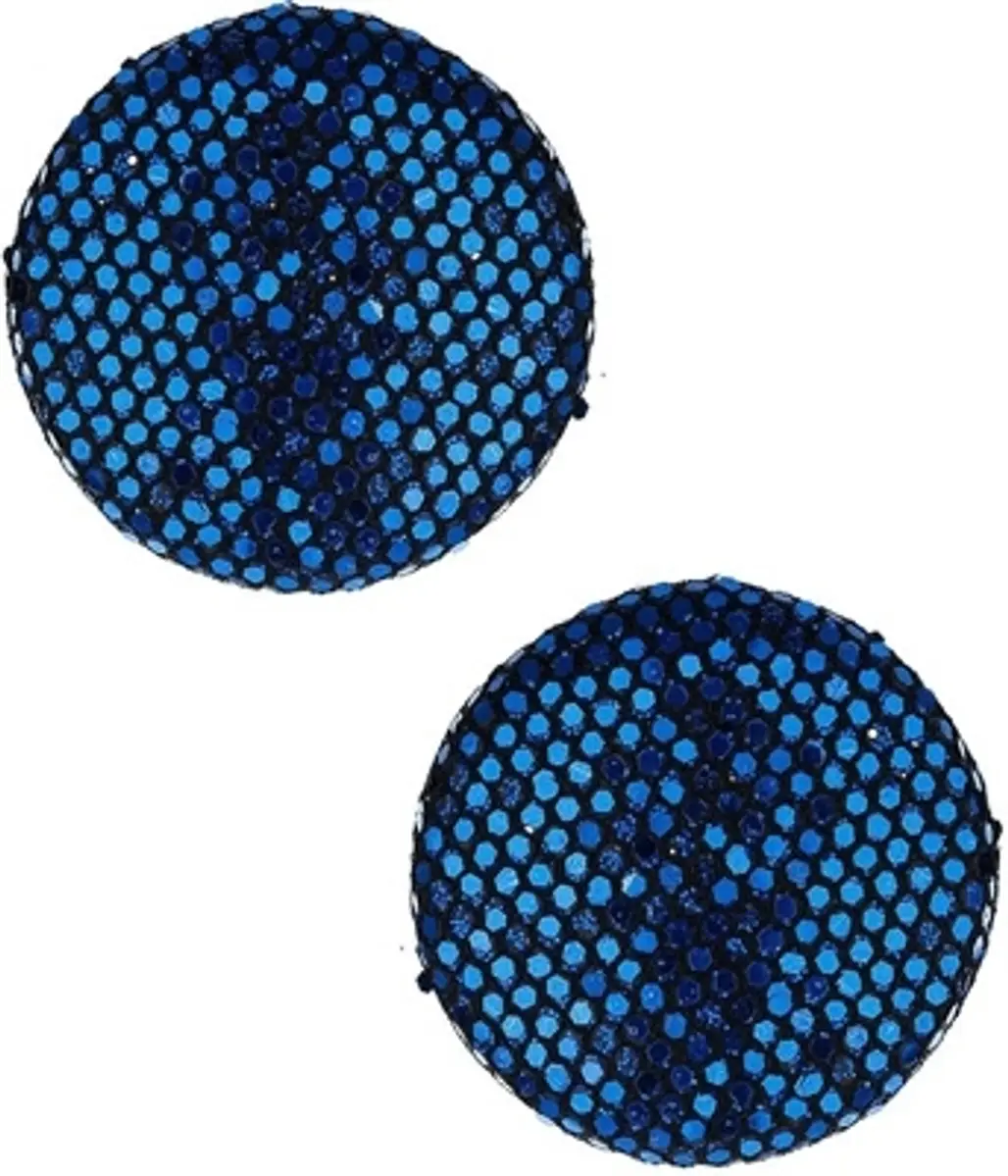 Topshop Blue Sequin round Earrings