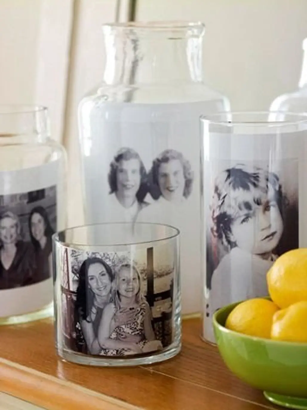 Glass Container Photo Display