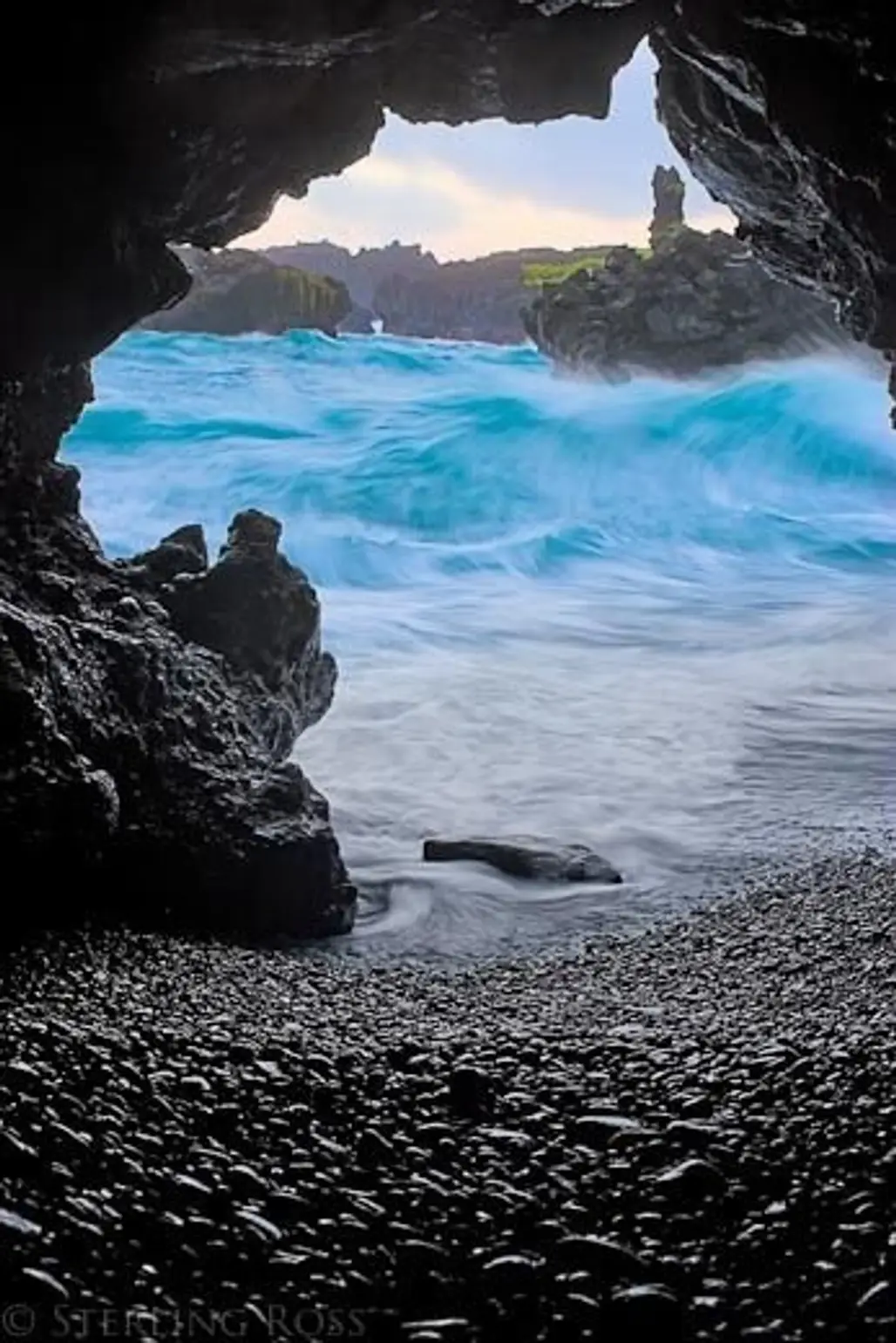 Sea Cave at the Black Sand Beach, Maui