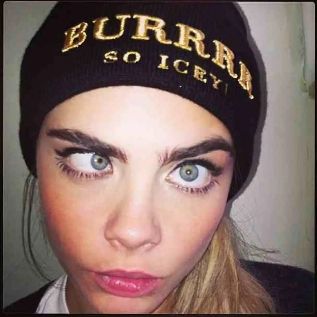 @caradelevingne is such a goofball