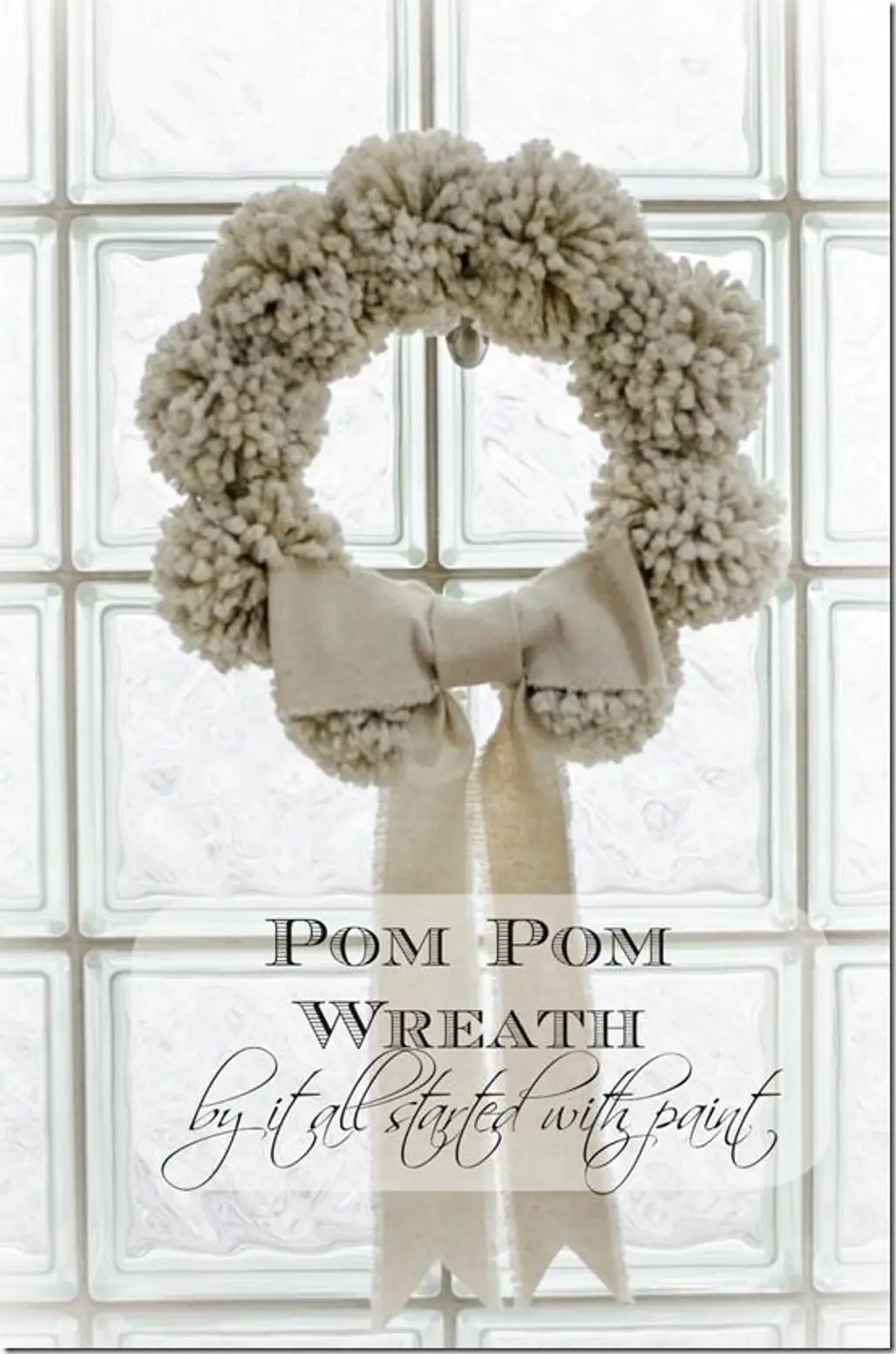 Pom Pom Winter Wreath