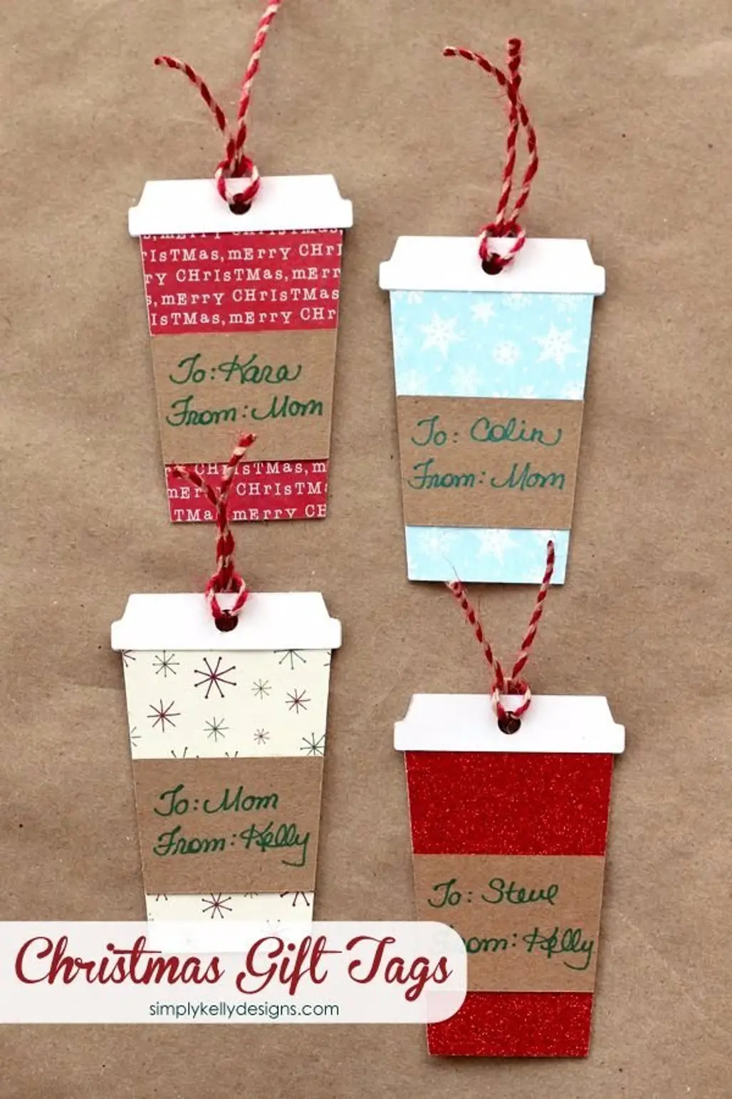 DIY Coffee or Latte Container Christmas Cards