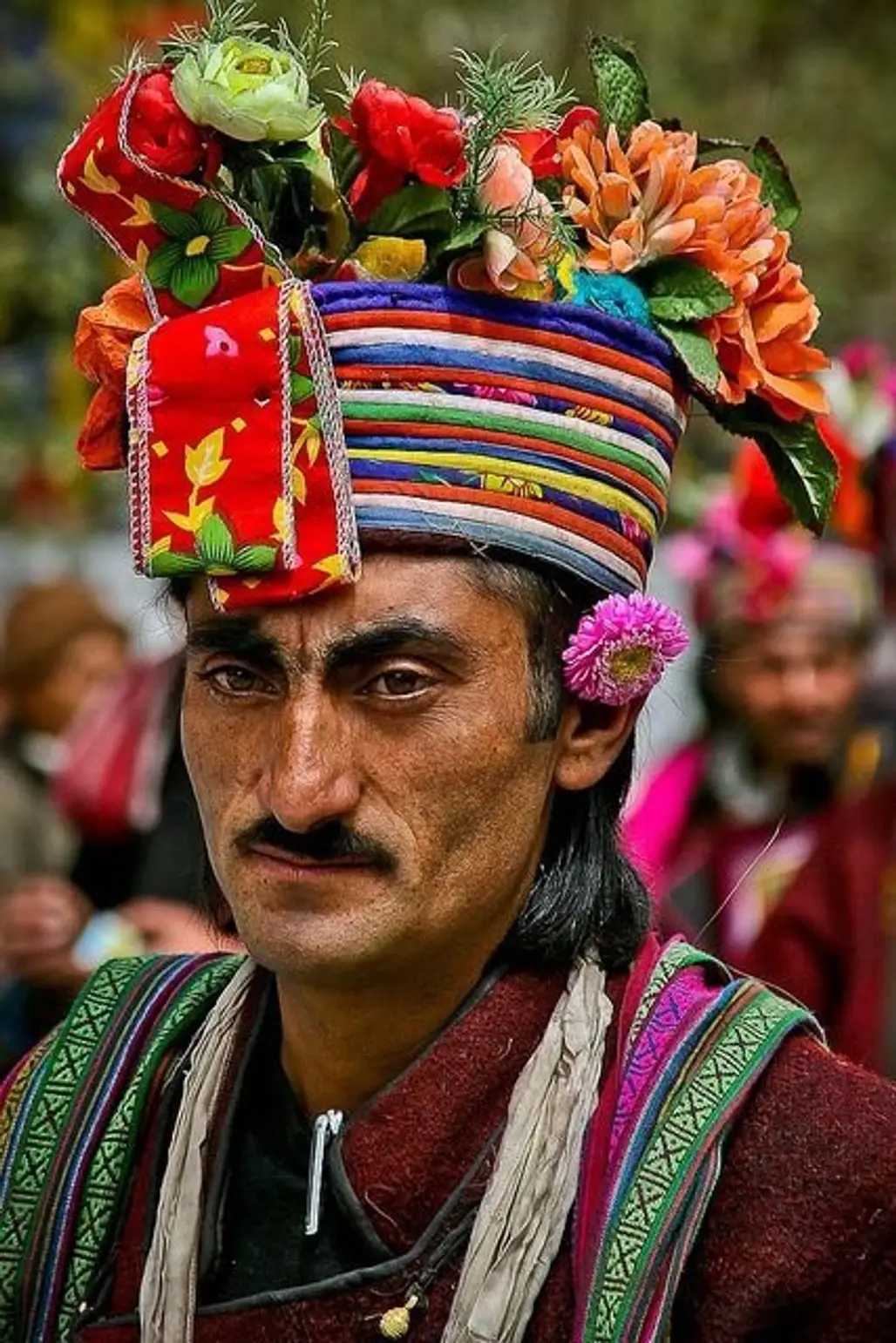 Man Attending the Festivities at Ladakh