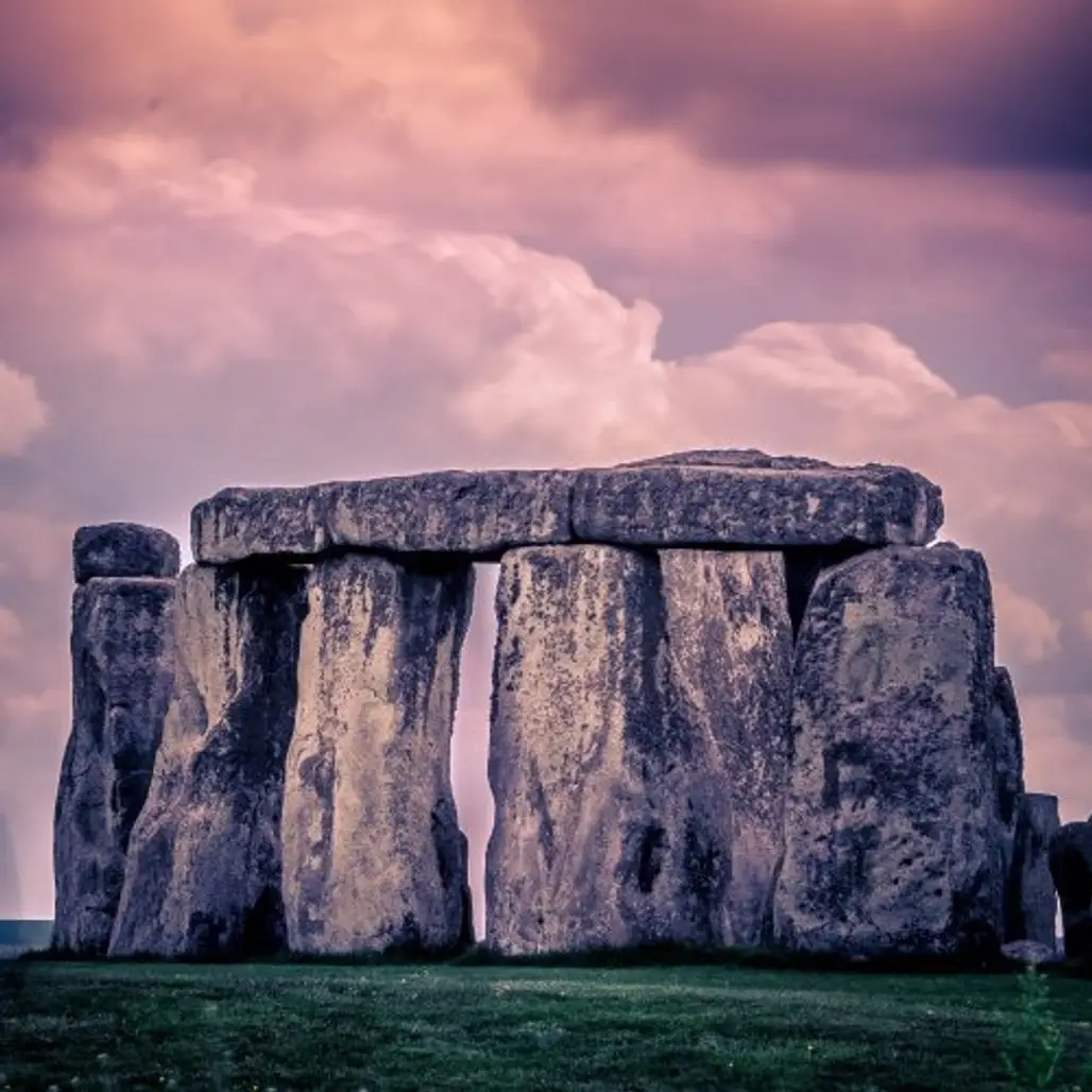 Stonehenge, sky, rock, cloud, horizon,