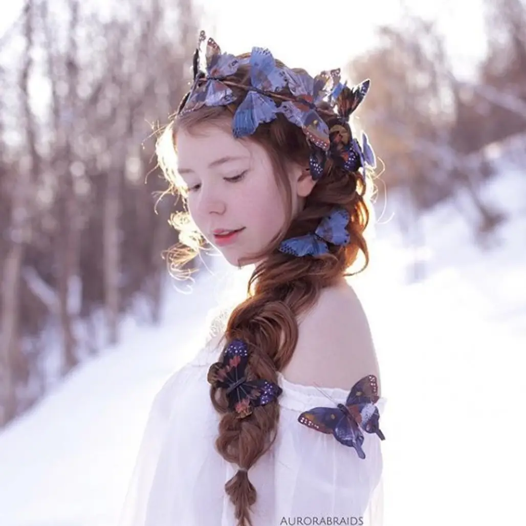 clothing, lavender, hairstyle, portrait photography, winter,