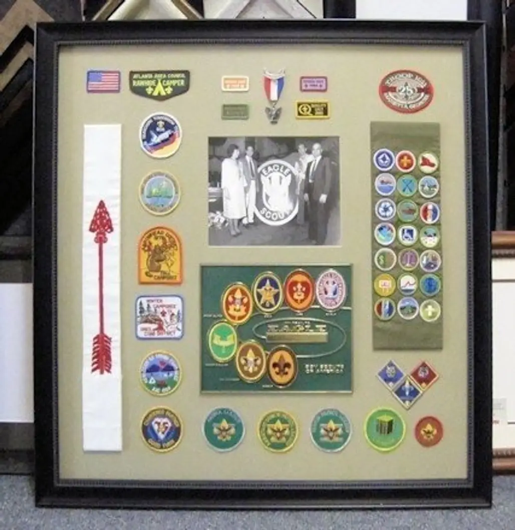 Shadow Box of Eagle Scout Awards and Memorabilia