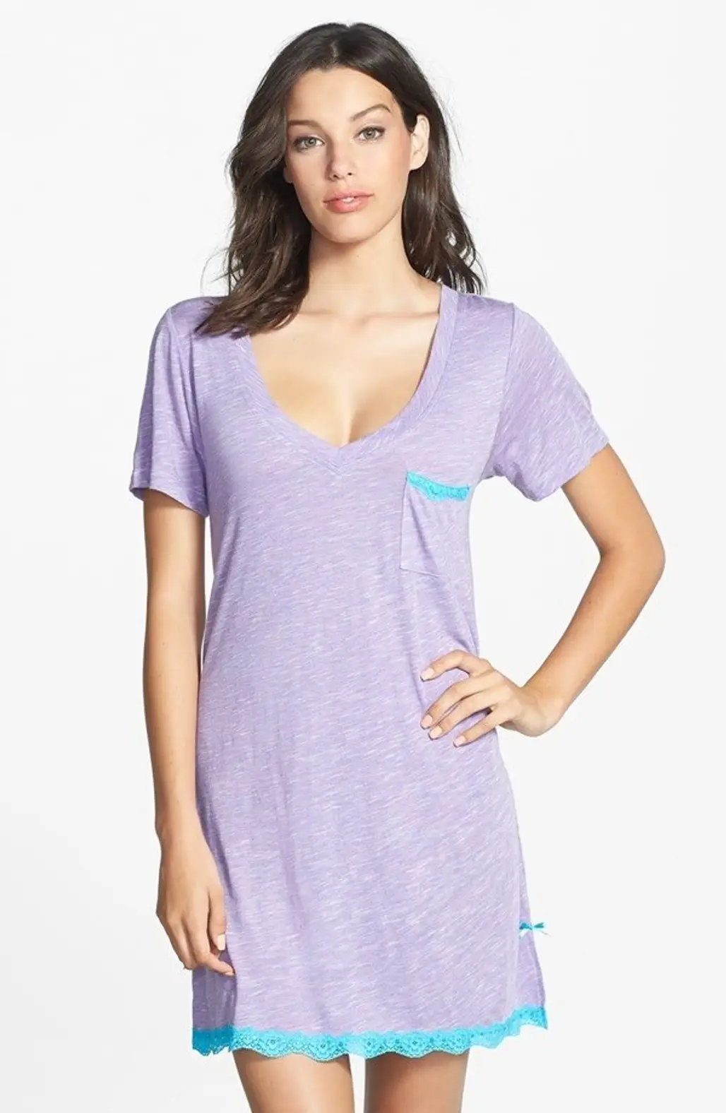 Lace Trim Sleep Shirt by Honeydew Intimates