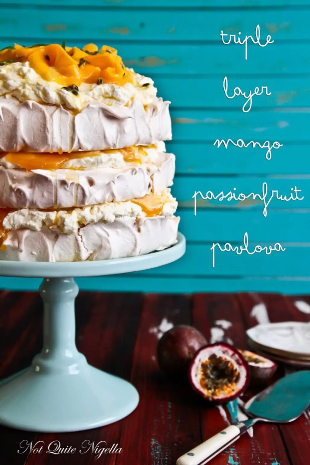 Triple Layer Mango & Passion Fruit Pavlova
