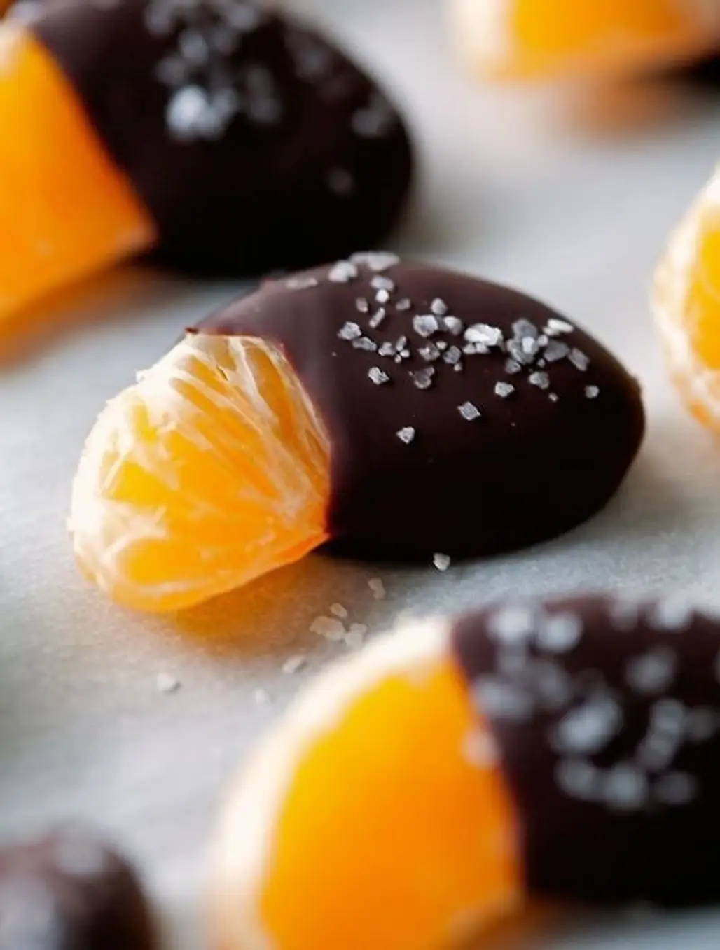 Chocolate-dipped Salted Mandarins