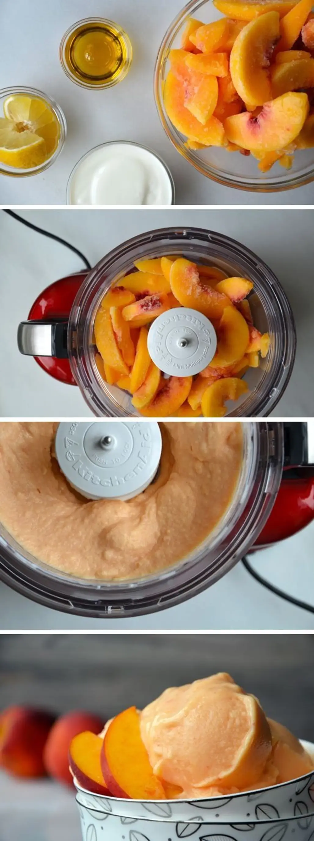 5-Minute Peach Frozen Yogurt