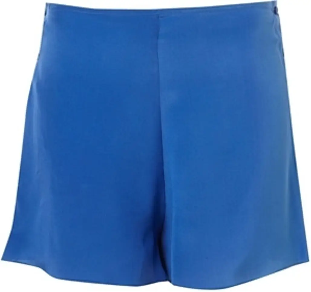 Topshop Royal Blue Silk Shorts