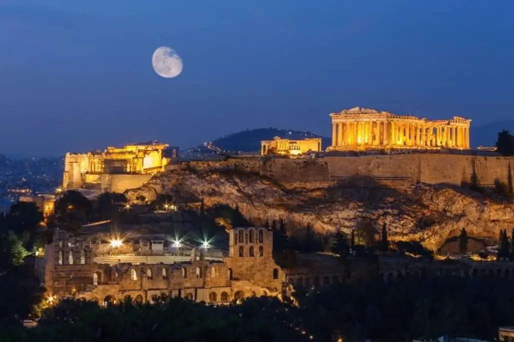 Walk up the Acropolis in Athens in Greece