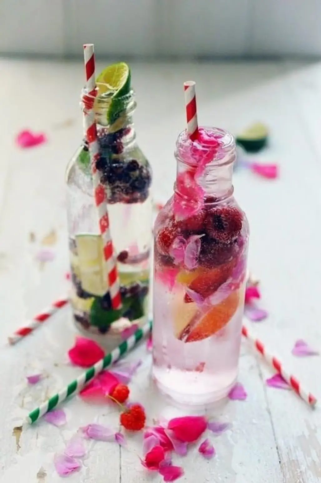 Raspberry, Rose and White Peach Water