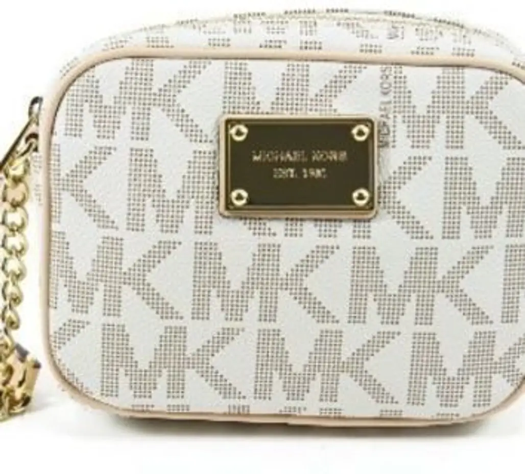 Michael Kors Mk Logo Crossbody Bag,Vanilla