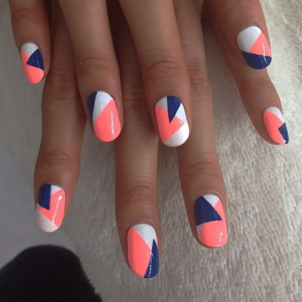 nail, blue, red, manicure, nail care,