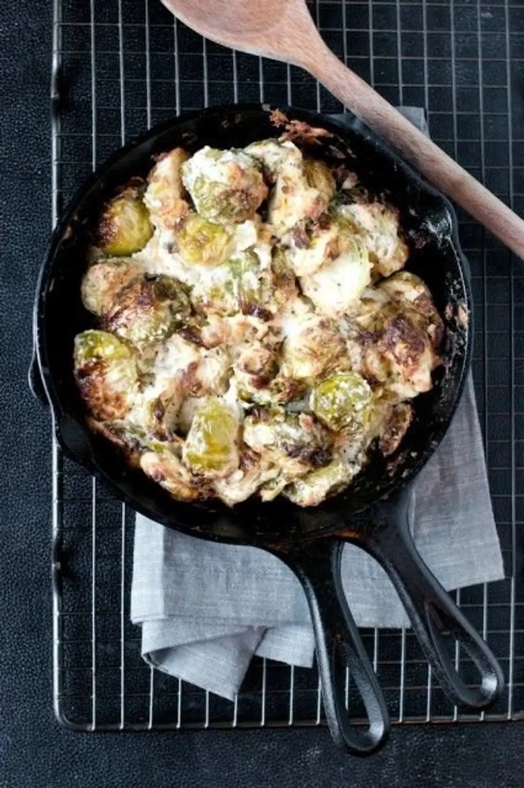 Baked Brussels Sprouts with Parmesan Cheese