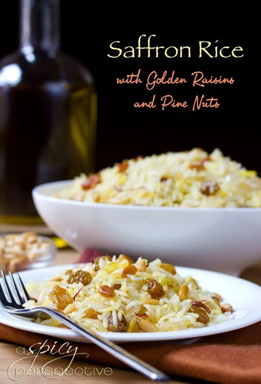 Saffron Rice with Golden Raisins and Pine Nuts