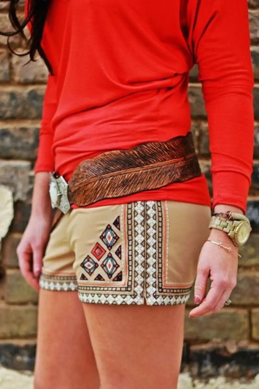 Wear a Leather Feather Belt to Cinch Your Waist