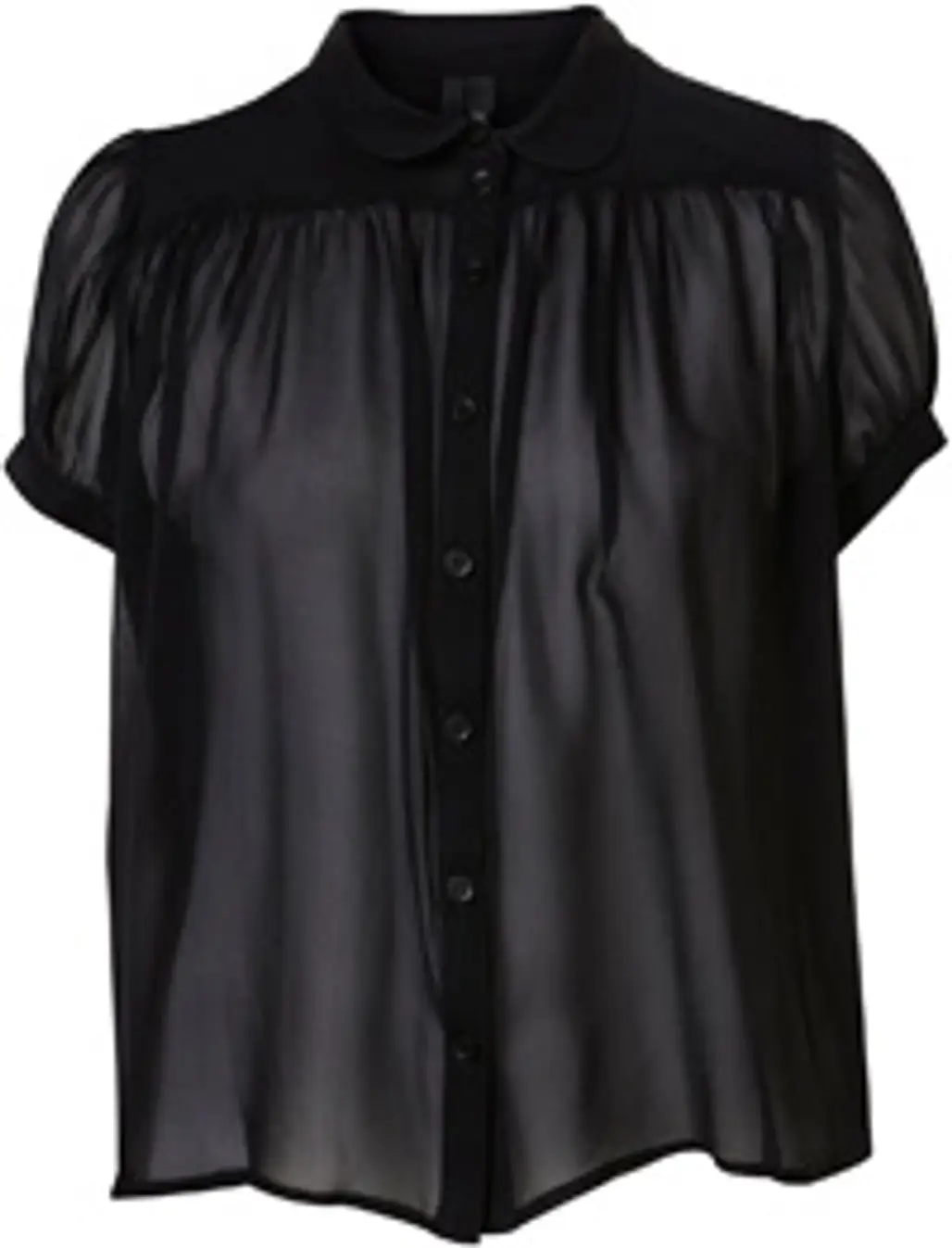 Topshop Black Silk Swing Shirt